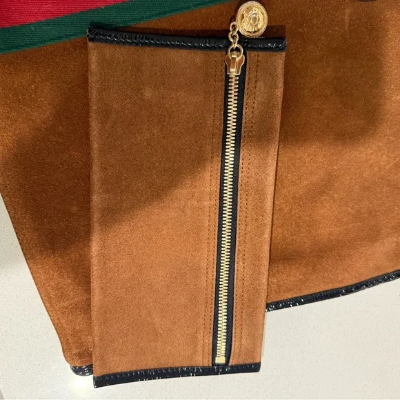 Gucci rajah brown suede tote large - Picture 13 of 14
